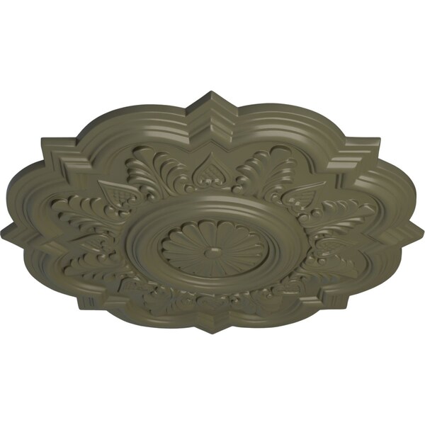 Deria Ceiling Medallion (Fits Canopies Up To 6), Hand-Painted Painted Turtle, 20 1/4OD X 1 1/2P